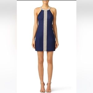 Navy and gold Lilly Pulitzer Sasha Shift dress